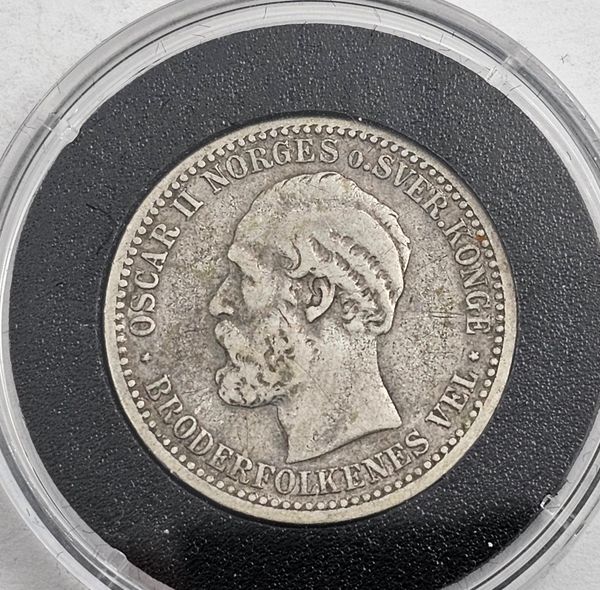 Hovedbilde 50 øre 1891 kv. 1/1- (nr. 2)