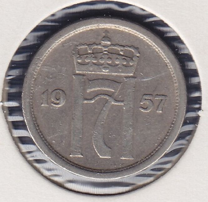 Hovedbilde 25 øre 1957 kv. 1