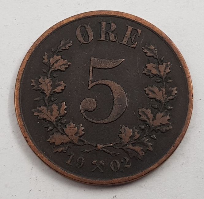 Hovedbilde 5 øre 1902 kv. 1