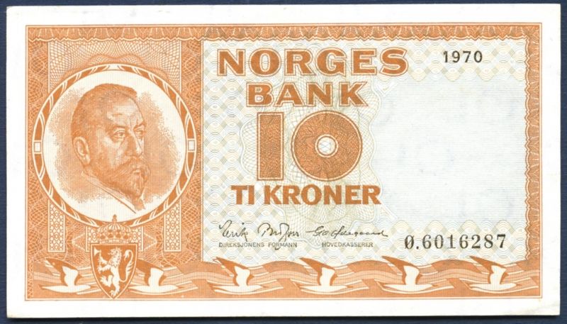 10 kr 1970 Ø.6016287 kv. 1+/01