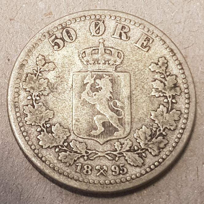 Hovedbilde 50 øre 1895 kv. 1/1- (nr. 1)