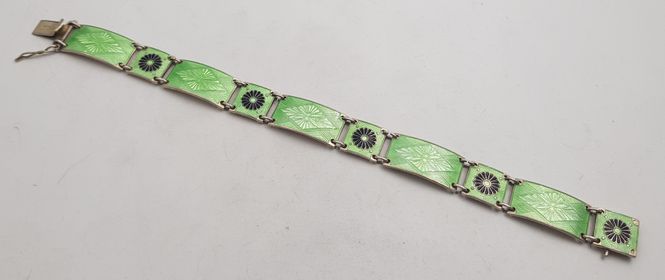 Hovedbilde Armbånd i lysgrønn emalje i 925 S av Aksel ...