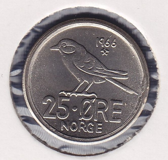 Hovedbilde 25 øre 1966 kv. 0