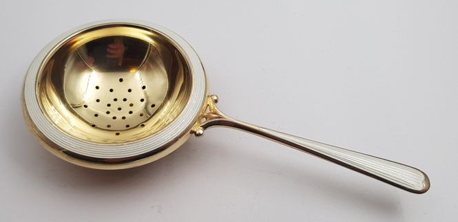 Hovedbilde Tesil 14,5 cm i 925 S og hvit emalje. 