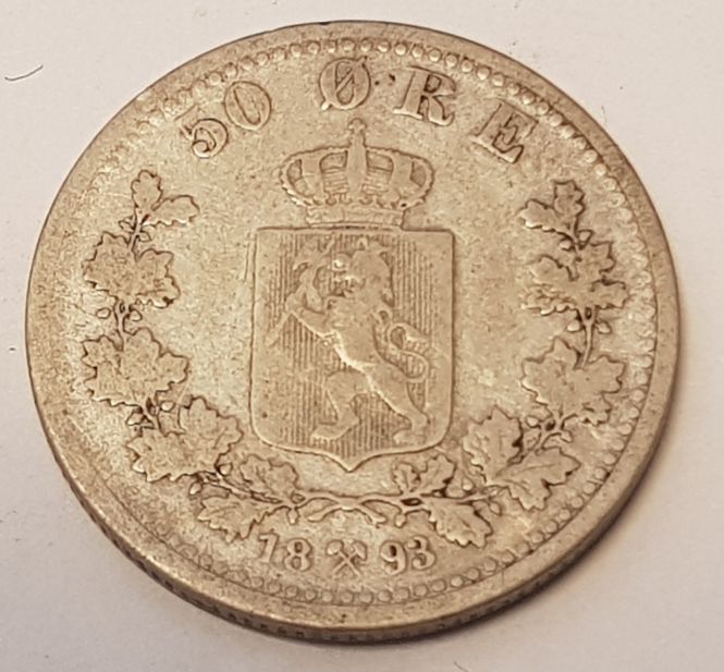 Hovedbilde 50 øre 1893 kv. 1- (nr. 1)