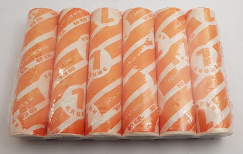 1 kr 1996. 6 stk. i krympeplast.