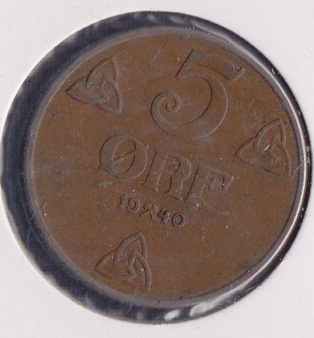 Hovedbilde 5 øre 1940 kv. 1