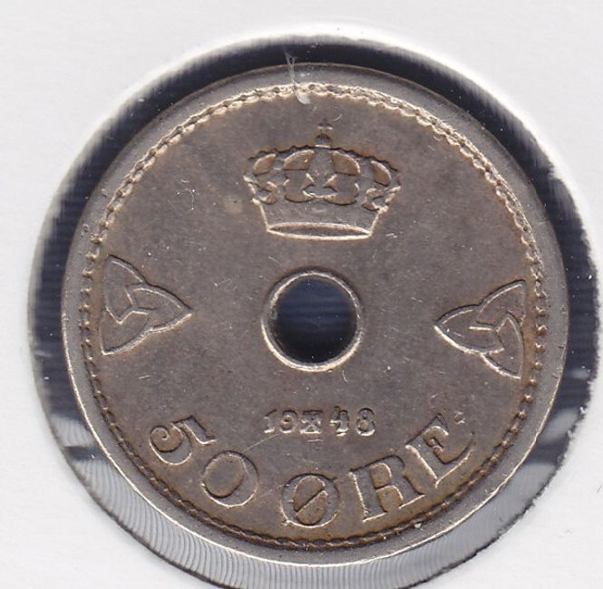 Hovedbilde 50 øre 1948 kv. 1