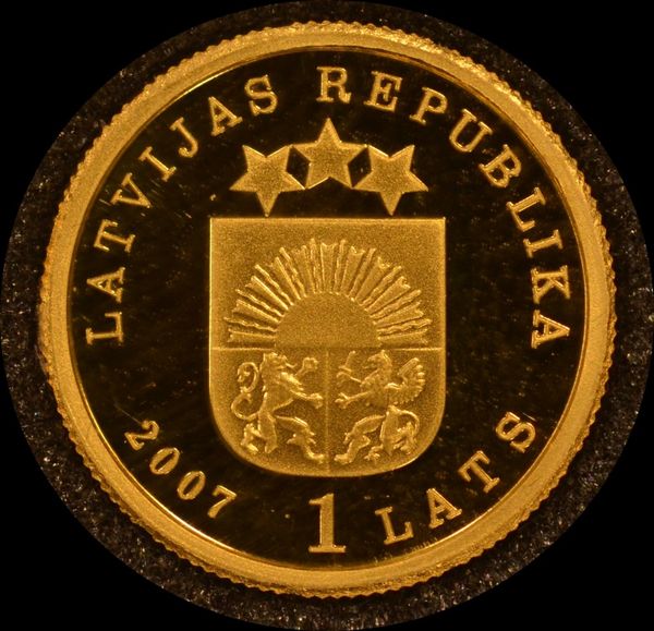 Hovedbilde Latvia: 1 lats 2007 - Det hellige epletre