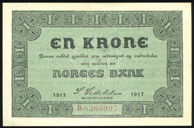 Hovedbilde 1 kr 1917 D.8369997 kv. 0/01