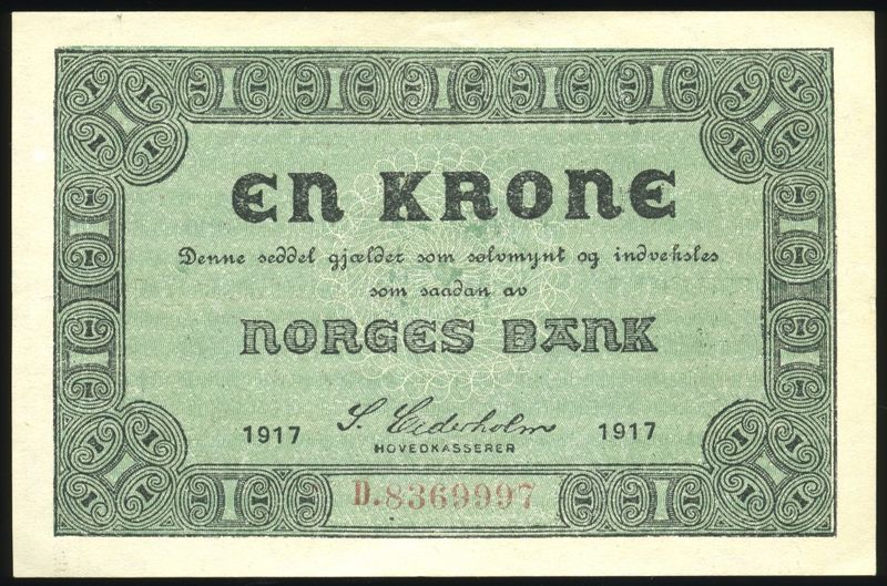 1 kr 1917 D.8369997 kv. 0/01
