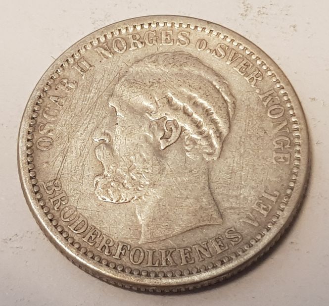 Hovedbilde 50 øre 1901 kv. 1 (nr. 2)