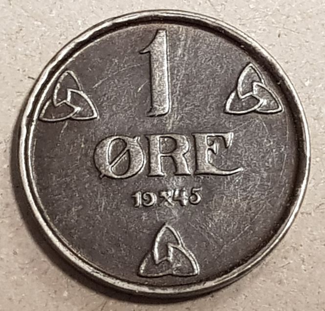 Hovedbilde 1 øre 1945 j. kv. 1+/01